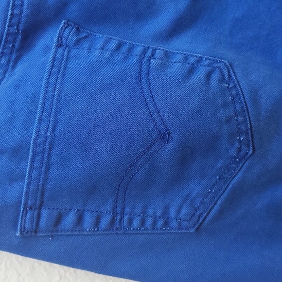 Blue Button Fly Mens Cut Off Levi Shorts - Picture 5 of 7